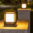 thumbnail image 6 of 3X LED Solar Column Headlight Solar Powered Pillar Lamp Outdoor Waterproof Wall Light 10CM, 6 of 6