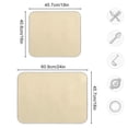 thumbnail image 3 of joogoo Beige Dish Drying Mat Kitchen Counter Absorbent Drying Pad 18x24 in Drainer Rack, 3 of 8