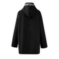 thumbnail image 4 of WTOBBY Women's Printed Hooded Windbreaker, Beautiful Pattern Rain-Resistant Jacket, Loose Fit Casual Coat, Lightweight Outdoor Wear, Ideal for Spring and Fall Seasons,Black S, 4 of 5