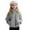Gray, variant on Girls Fleece Jacket Fuzzy Zip Up Outwear Coat Warm Fall Winter Coat Teddy Coat Hooded with Pockets Navy 7-8Y
