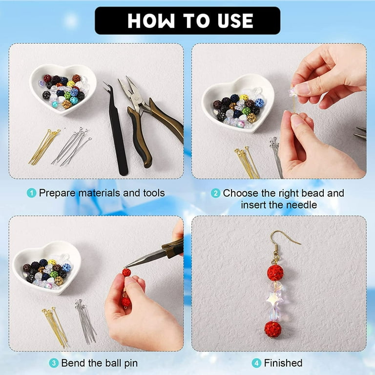 500pcs Iron Open Eye Pins 2.0 Inch DIY Craft Making Eye Pins with Storage  Box Not Easy To Deform or Fracture Head Pins Findings for Earring Pendant  Bracelet Jewelry Necklace Making 