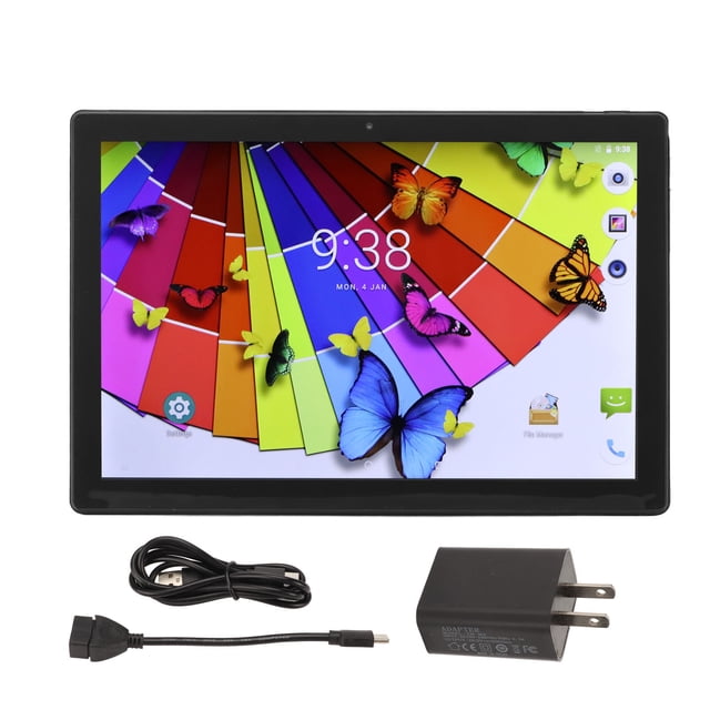 Tableta de 10.1 pulgadas 5G Frecuencia dual WiFi 8GB RAM 256GB ROM Llamada de red 4G para Android 10 Octa Core Tipo C Tableta gris recargable 100 a 240V Enchufe de EE. UU.