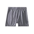 thumbnail image 5 of Haitryli Women Glossy Sports Midi Waist Booty Shorts Swim Workout Boyshorts Yoga Hot Pants Grey L, 5 of 7