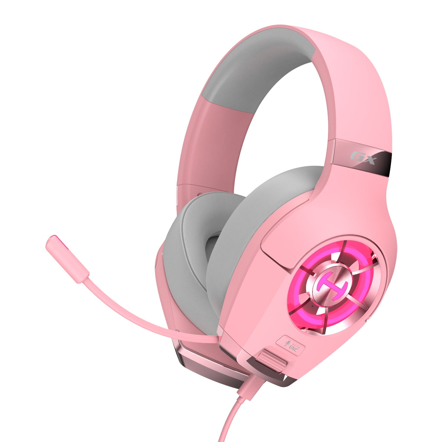 HECATE GX Wired Gaming Headset with Noise Cancelling and Microphone for PS4/ PS5/ PC/Switch/Xbox Gamepad - Hi-Res Audio - USB/Type-C/3.5mm - RGB Lighting - 50mm Driver