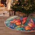 thumbnail image 5 of Balery Butterflies On Rocky Cliff Printed Christmas Tree Skirt , Merry Christmas Party Christmas Tree Decoration,Adjustable Tree Skirt-48", 5 of 6