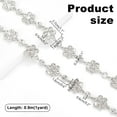 thumbnail image 2 of Brass Glass Rhinestone Chains Garland Strands For Wedding Flower Platinum 27x18x4.5mm, 2 of 6
