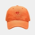 thumbnail image 3 of UJNDER Classic Washed Heart Hat for Men and Women Baseball Cap for Everyday Use Stylish Headwear for Outdoor Activities and Casual Outings Orange, 3 of 3