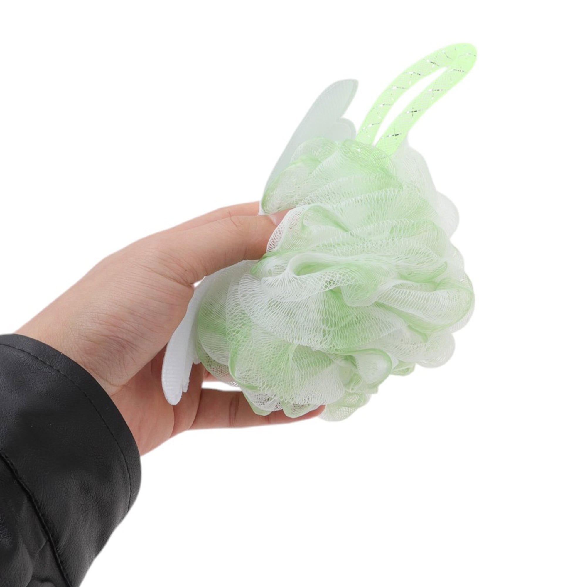 Unique Bargains Wings Bath Shower Loofah Sponge 1 Pc Green