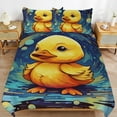 thumbnail image 2 of Duvet Cover Queen Size Q-version Funny Little Yellow Duck 3 Pcs Duvet Cover Set Bedding Sets Queen Soft Breathable, 2 of 6
