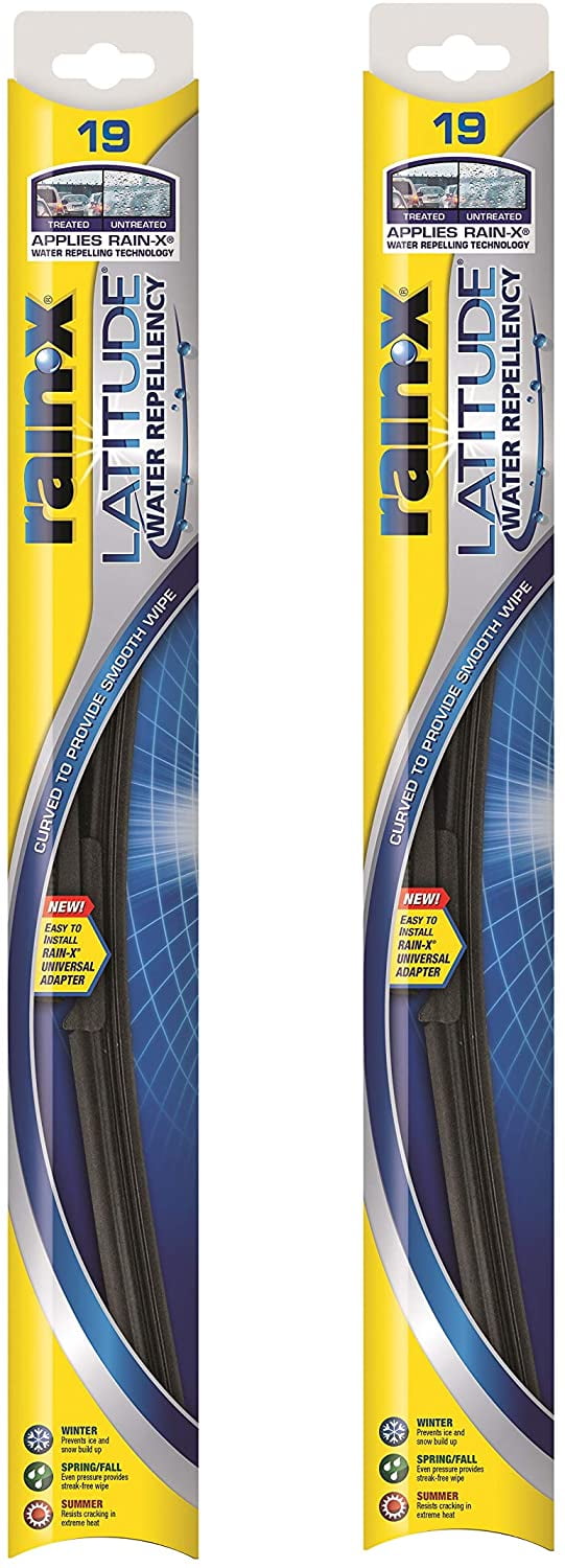 Rain-X 810169 Latitude Water Repellency Wiper Blade, 19" - 2 Pack
