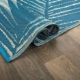 thumbnail image 5 of Tropical Floral Reversible Crease-Free Waterproof Premium Recycled Plastic Outdoor Rugs for Patio,Backyard,RV,Deck,Picnic,Trailer,Beach,Camping Blue 5' x 7', 5 of 10