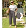 thumbnail image 5 of CASSIE LIZ Plus Size Curvy Womens Spring Summer Beach Wide Leg Palazzo Pants Drawstring Trousers with Pockets (XL-5XL), 5 of 10