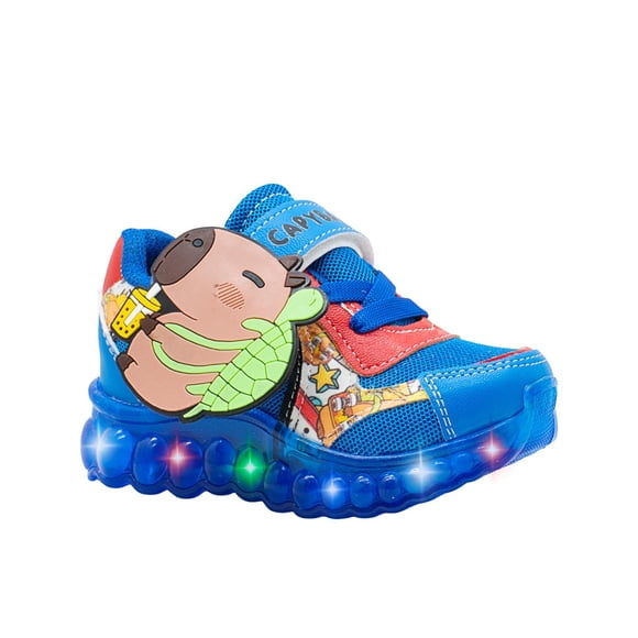 Tenis Para Niño Con Luces Led Capybara Ultra Ligeros 15-21 azul 19