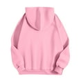 thumbnail image 3 of Women's Casual Fashion Outfit Sweatsuit Printed Long Sleeved Casual Hooded Sweatshirt, Christmas Design Loose Fit Pullover, Comfortable Holiday Wear,Pink,S, 3 of 4
