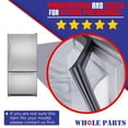 thumbnail image 6 of Whole Parts Refrigerator French Door Seal Gasket, Black Color, Part# WPW10436248 - Replacement & Compatible with Some Amana, Jenn Air, Kitchen Aid, Maytag, Whirlpool and Kenmore Refrigerators, 6 of 7