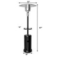 thumbnail image 2 of Gymax Outdoor Patio Heater Propane Standing LP Gas Steel W/Table & Wheels Black, 2 of 10