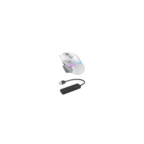 Logitech G502 X Plus Wireless Gaming Mouse (White) with 4 Logitech G502 X Plus Wireless Gaming Mouse (White) with 4