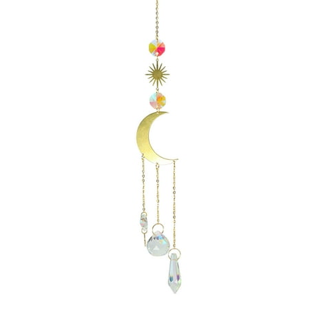 

Moon Wind Chime Crystal Prism Decorative Wall Hanging Pendant
