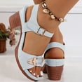 thumbnail image 2 of Womens Chunky Block Heels Sandals Ankle Strap Slip On Shoes Causal Shoes Ladies Dress Shoes for Summer, 2 of 5