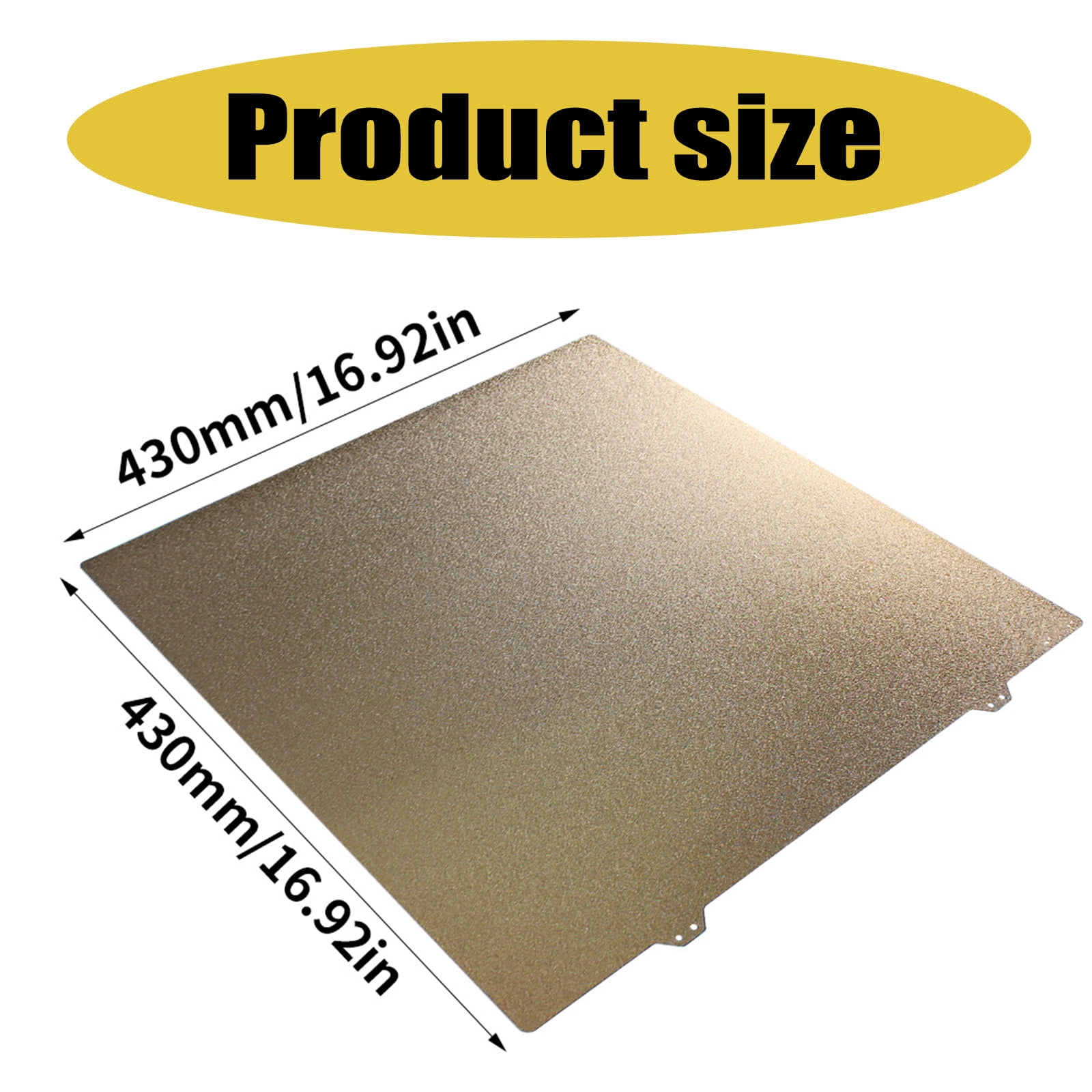 Flexible Spring Steel Build Plate 430x430mm with Base for Large 3D ...