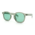 thumbnail image 5 of Vintage Style Iconic Keyhole Horn Rim Plastic Round Hipster Sunglasses [All Green], 5 of 7