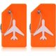 thumbnail image 1 of Etiquetas para equipaje de 2 piezas, juego de etiquetas de identificación para maletas, etiquetas para bolsos, accesorios de viaje para equipaje facturado, equipaje de mano y bolsos Naranja, 1 of 5