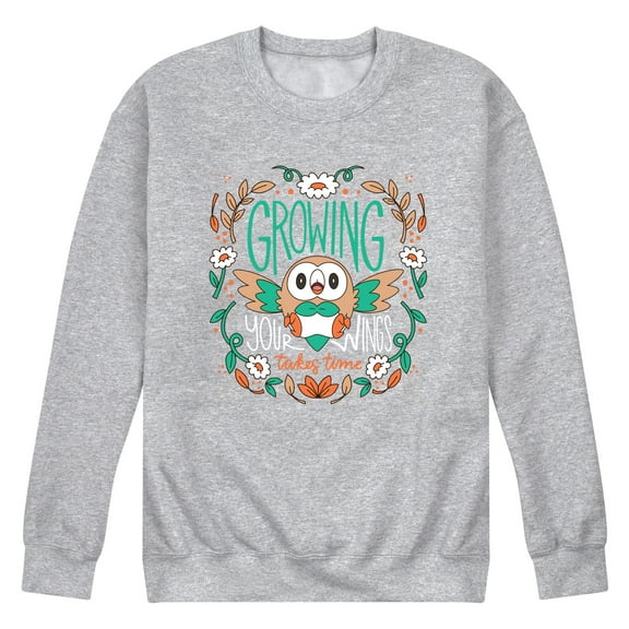 Pokémon - Rowlet Growing Your Wings Takes Time - Men's Crew Fleece Sweatshirt