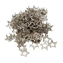 100Pcs Vintage Metal Hollow Star Studs Rivet for Leathercraft DIY Clothing Bag