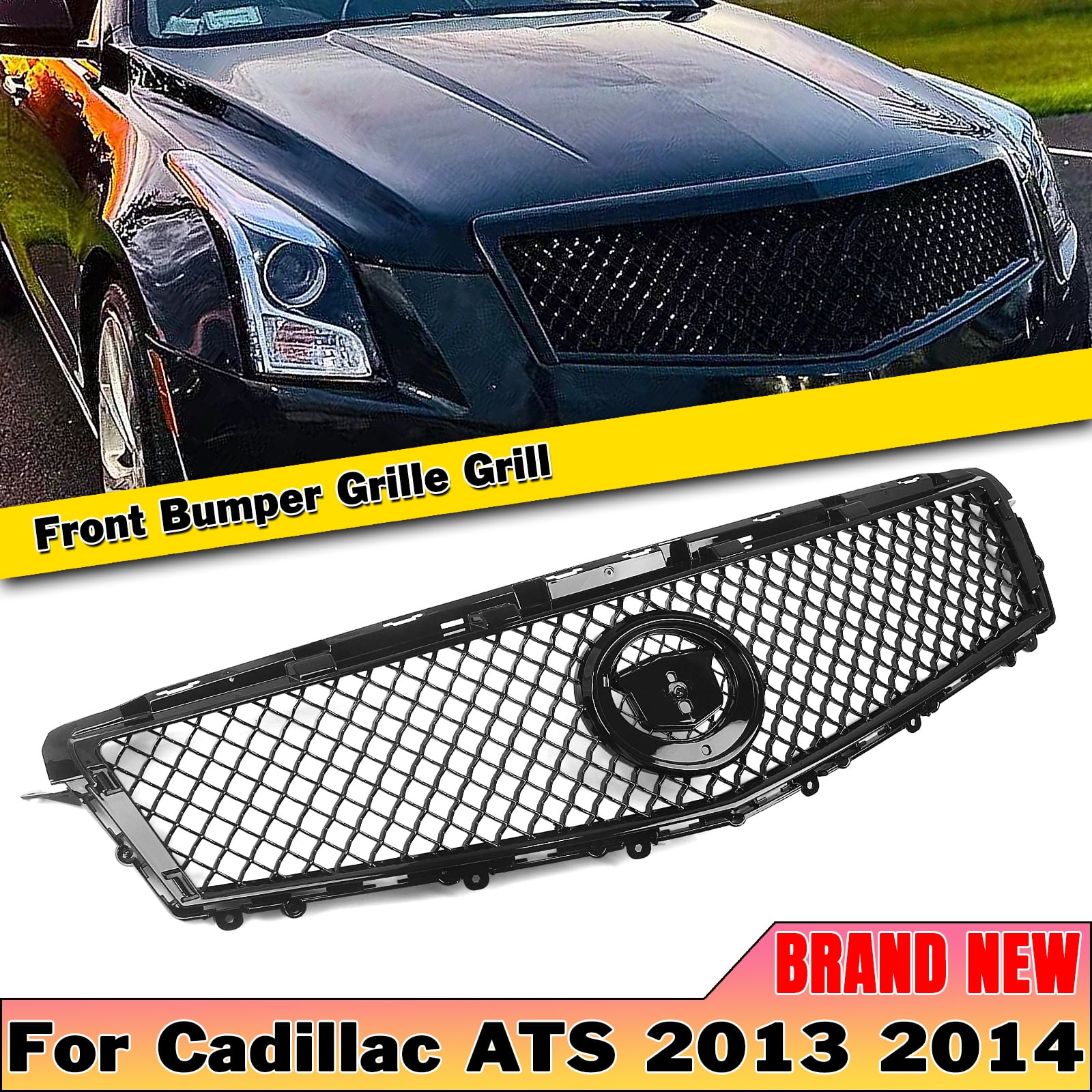 Car Front Bumper Grill Grille Mesh For Cadillac ATS 2013 2014