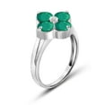 thumbnail image 2 of 1 3/4 Carat T.G.W. Emerald And White Diamond Accent Sterling Silver Ring, 2 of 4