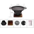 thumbnail image 2 of Barbecue Gril une Personne Réchaud à Alcool Rôtir Viande Outils Japonais Léger Four Triangulaire Outils Rayures, 2 of 9