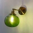 thumbnail image 4 of Japanese Glass Wall Lamp Bedroom Bedside Nordic Minimalist Arm Wall Lights for Aisle Mirror Blue Green Clear Glass AC 110V 220V, 4 of 4