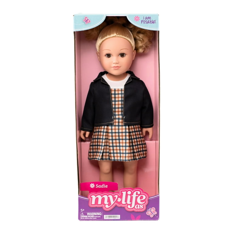 My Life As Posable 18-inch Doll, Medium Blonde Hair, Brown Eyes