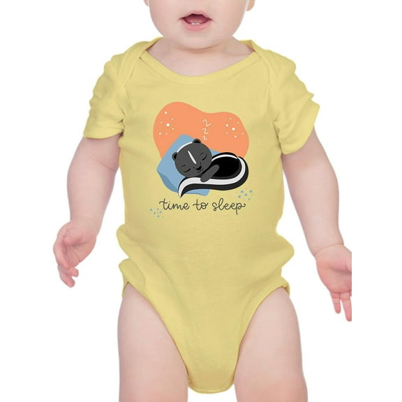 Time To Sleep Skunk Bodysuit Infant -Image by Shutterstock, 6 Months