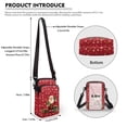 thumbnail image 6 of XYZCANDO Santa Claus Mini Messenger Handbag for Womens Portable Crossbody Purse with Adjustable Strap Stylish Cellphone Wallet with Zipper Casual Multi-Purpose Phone Bag for Running Travel Shop, 6 of 7