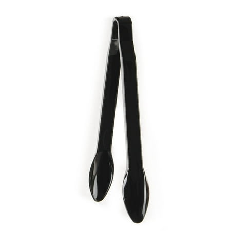 

Set of 48 - Heavy Duty Black Serving Tongs - 9 inch - Plastic Disposable Salad Tongs - High Heat Plastic Catering Salads Bakery Buffets BBQ Ice Hot and Cold Foods (9 )