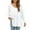 White, variant on Chbgutlmr Womens Tops V Neck Smocked Ruffle Long Sleeve Shirts Fall Slim Casual Solid Color Tunic Blouses