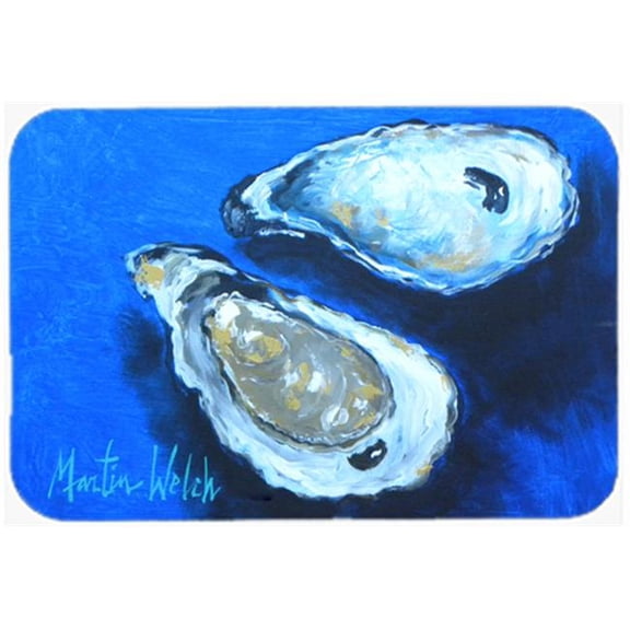 15 x 12 in. Oysters Seafood Four Glass Cutting Board - Large
