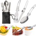 thumbnail image 3 of 13Pcs Camping Cookware Set Folding Outdoor Hiking Picnic Mess Kit Stove Pots Pan-A-, 3 of 5