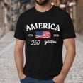 thumbnail image 2 of Ramiter Men's America 250Th Anniversary Printed T-Shirt Patriotic Falg Shirts for Men(Black,S), 2 of 5