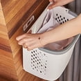 thumbnail image 4 of 2 Tier Multipurpose Sorter Basket - Bathroom Laundry Hamper Basket with Rolling Wheels 17.32''x12.2''x29.13'' Floor-Standing Clothe Storage Basket for Kitchen Bedroom Living Room, 4 of 7