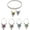 Palm Tree, variant on Servette Home Metal Glass Markers Tags - 6 Wine Glass Charms with Wine Bottle Ring