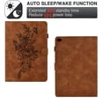 thumbnail image 2 of Dteck Case for iPad 5th/6th Generation (9.7-inch, 2017/2018), iPad Air/Air 2/iPad Pro 9.7 Magnetic Leather Flower Pattern Card Slots Smart Case Shockproof Rubber Kickstand Cover, Brown, 2 of 10