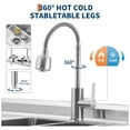 thumbnail image 4 of Eastvita Space-Saving Solution 39 Inch Stainless Steel Freestanding Sink with Drawer/Faucet - Built-In Drain Basket/Dish Rack for Laundry or Garage, 4 of 6