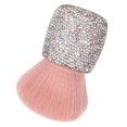 thumbnail image 3 of KAKOWELY Retractable Mushroom Head Makeup Brush Pink Travel Face Brush Rhinestone Nail Dust Brush Cosmetic Brush Portable Powder Brush Fluffy Foundation Brush For Cosmetic Buffing Powder, 3 of 5
