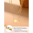 thumbnail image 6 of Suplight Women Necklace Initial A Heart Choker 316L Stainless Steel Double Layered Chain for Women, 6 of 8