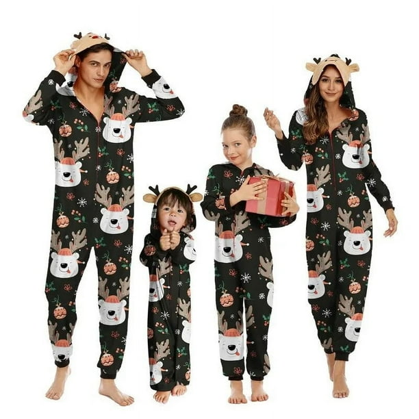 Pijamas de Navidad, trajes a juego para la familia, conjuntos de pijamas para adultos y niños, pantalones + Tops con estampado de ciervos, ropa de dormir de Navidad, mameluco para bebés y niñas