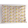 thumbnail image 1 of Acorn Pillow Sham, Boho Style Silhouettes of Acorns and Leaves Ornamented with Oriental Design Motifs, Decorative Standard Size Printed Pillowcase, 26 X 20 Inches, Multicolor, by Ambesonne, 1 of 2