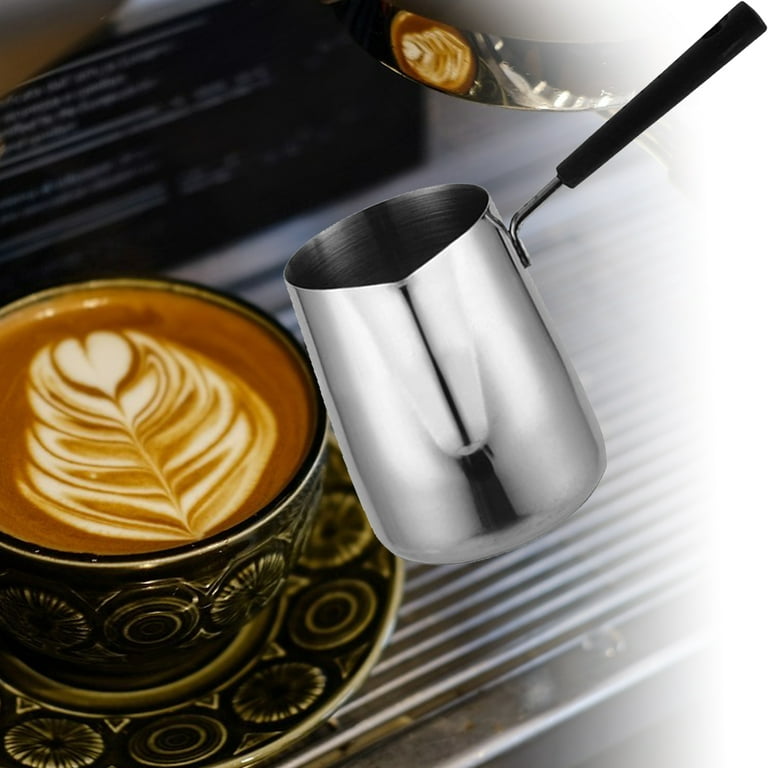 Cheers.US Milk Frothing Pitcher, Espresso Steaming Pitcher, Espresso  Machine Accessories,Milk Frother cup, Milk Coffee Cappuccino Latte  Art,Stainless Steel Jug 