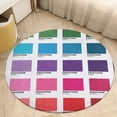 thumbnail image 6 of Shades of Pantone Colors Round Carpet Circle Rug Outdoor Patio Area Rug Washable Large Area Rugs Hallway Room Decor Fitness Mats, 6 of 8
